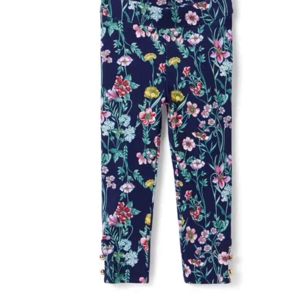 Janie and Jack Navy Floral Leggings